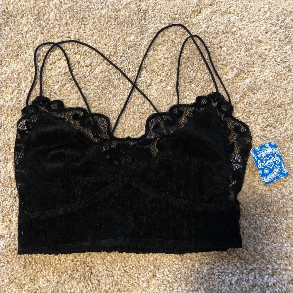 Free People Madonna Velvet Bralette